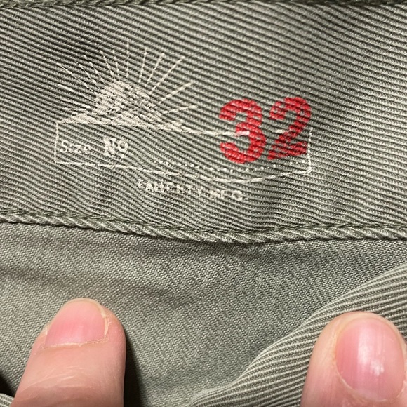 UC- FAHERTY faded olive, size 32, inseam 32, 5 pocket pants - Picture 4 of 5